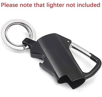 キーホルダー・キーリング OPEN YY STUD LIGHTER CASE KEYCHAIN 5BNY222 OPEN YY: Black Stud Lighter Case Keychain | SSENSE